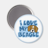 J'aime mon aimant Beagle (Recto/Verso)