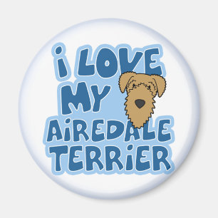 J'aime mon aimant d'Airedale Terrier