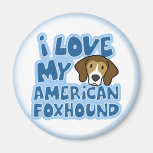 J'aime mon aimant de fox-hound américain