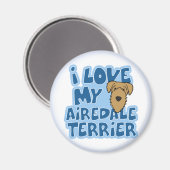 J'Aime Mon Airedale Terrier Magnet (Recto/Verso)