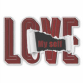 J'aime mon autocollant (Devant)