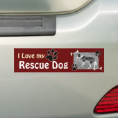 J'aime mon autocollant de DogBumper de délivrance (En voiture)