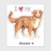 J'aime mon autocollant en Vinyl Toller (Feuille)