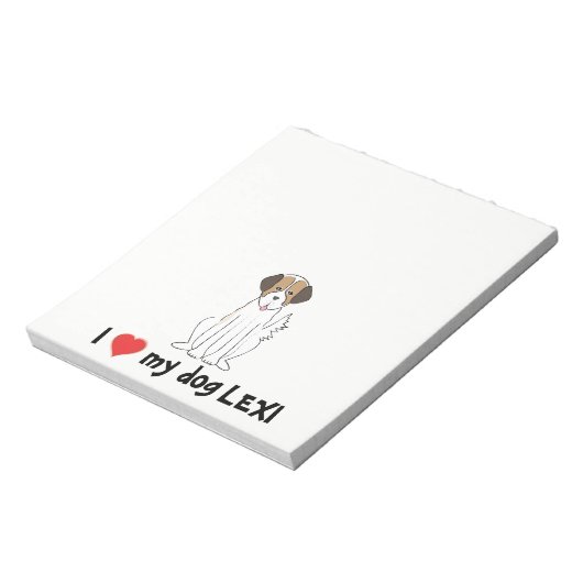 J'aime mon Bloc-notes pour chien (Tourné)