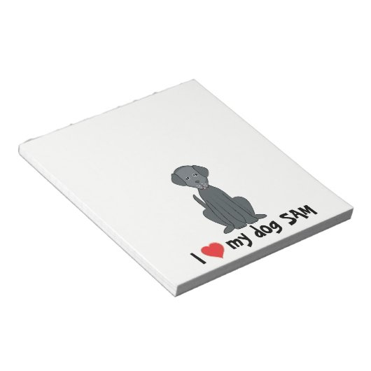 J'aime mon Bloc-notes pour chien (Incliné)