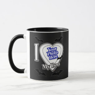 J'Aime Mon Boo Avec Ta Photo Avec Bats Mug