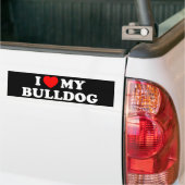 J'aime mon bumper Bulldog Sticker (Sur camion)