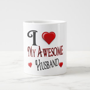 J'aime mon cadeau enorme de Noël de tasse de mari