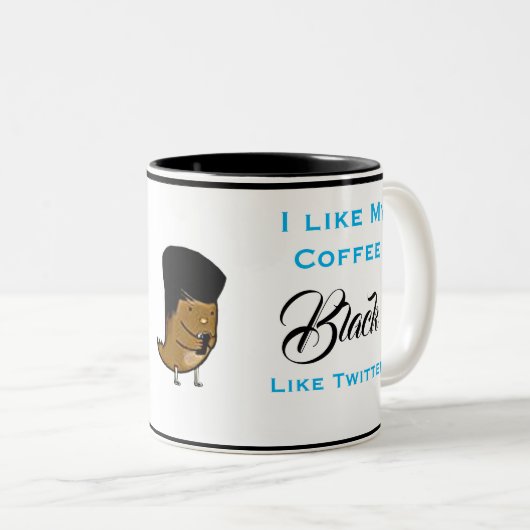 J'aime mon café noir comme la Coupe de Mug Twitter (Devant droit)
