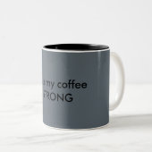 J'aime mon café STRONG Mug à deux tons (Devant droit)