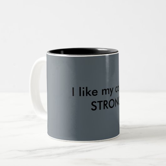 J'aime mon café STRONG Mug à deux tons (Devant gauche)