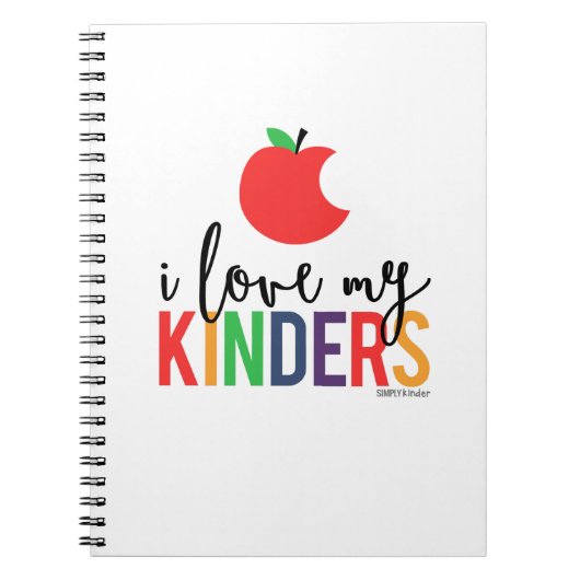 J'aime mon carnet de notes à spirale de Kinders (Devant)