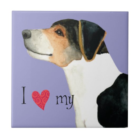 J'aime mon carreau danois-suédois Farmdog (Devant)