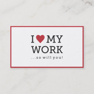 J'aime mon Carte de visite de travail