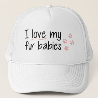 J'aime mon casquette de bébés de fourrure