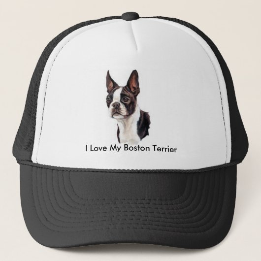 J'aime mon casquette de Boston Terrier (Devant)