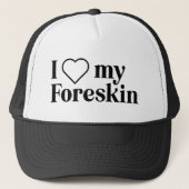J'Aime Mon Casquette Foreskin — Noir (Devant)