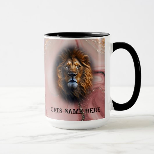 J'aime mon chat Texte personnalisé Mug café person (Droite)