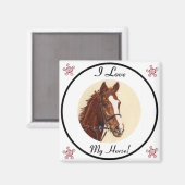 J'Aime Mon Cheval ! Aimant équestre (Recto/Verso)