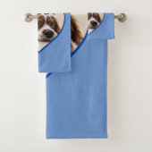 J'aime mon chien Blue Heart Photo Nom de l'animal (En situation)