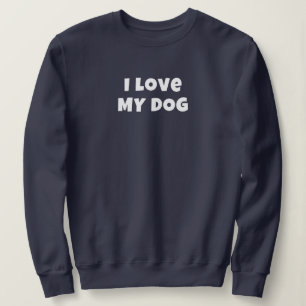 J'AIME MON CHIEN en blanc - Sweatshirt féminin