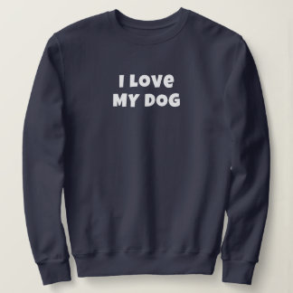 J'AIME MON CHIEN en blanc - Sweatshirt féminin