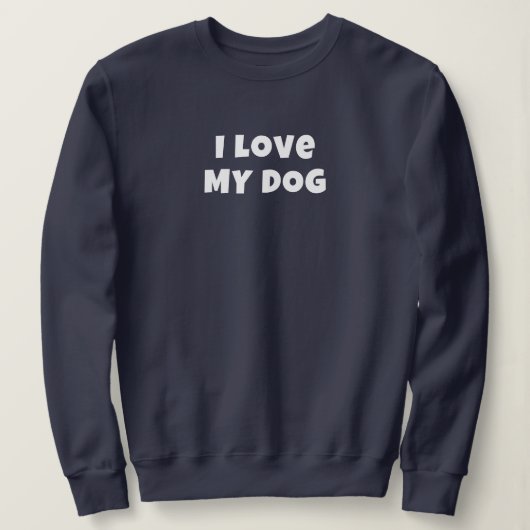 J'AIME MON CHIEN en blanc - Sweatshirt féminin (Design devant)