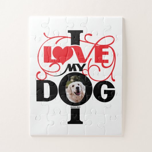 J'AIME MON CHIEN JIGSAW PUZZLE (Vertical)
