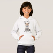 J'aime mon chien sweat - shirt à capuche son nom e (Devant entier)