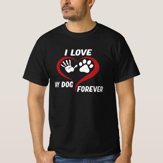 J'aime mon chien T-shirt (Devant)