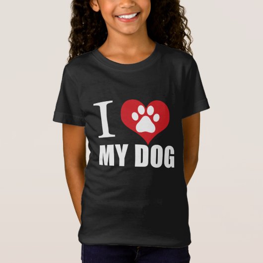 J'aime mon chien T-shirt (Devant)