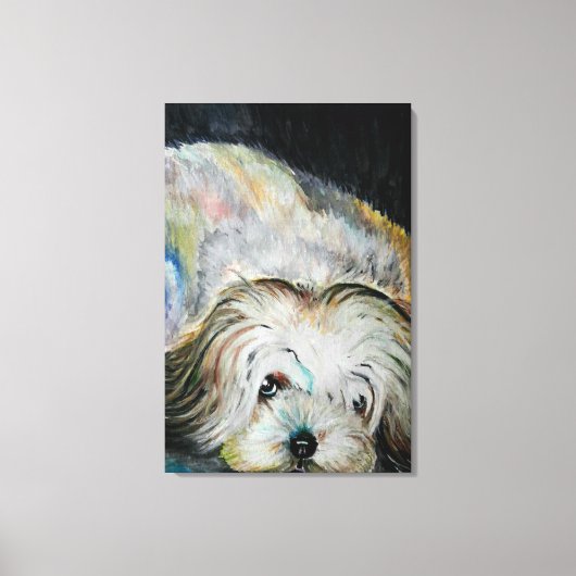 J'aime mon chien toile imprimée (Recto)