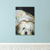 J'aime mon chien toile imprimée (Insitu (Plancher de Bois))