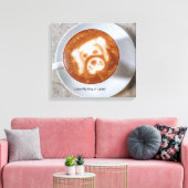 J'Aime Mon Chien Une Toile Étendue Latte (Insitu(Salon))