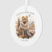 J'Aime Mon Chow Chow Portrait Floral Chien (devant)