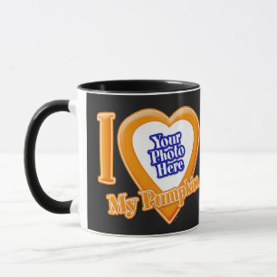 J'Aime Mon Citrouille Avec Votre Photo Mug