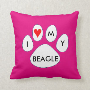 J'AIME MON COUSSIN DE JET DE CARRÉ DE BEAGLE