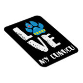 J'AIME MON CUNUCU (lettres blanches) - Magnet (Côté Droit)