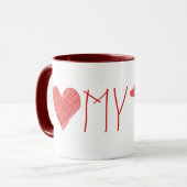 J'Aime Mon Dachshund Mug (Devant gauche)