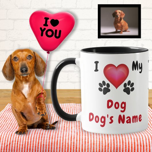 J'Aime Mon Don De Chien. Mugs Amoureux de les chie