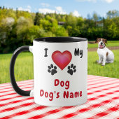J'Aime Mon Don De Chien. Mugs Amoureux de les chie