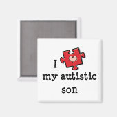 J'Aime Mon Fils Autiste Magnet (Recto/Verso)