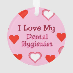 J'aime mon hygiéniste dentaire - coeurs