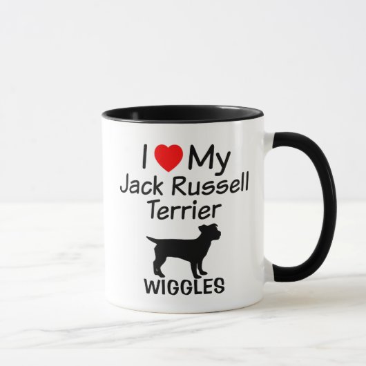 J'Aime Mon Jack Russell Terrier Chien Mug (Droite)