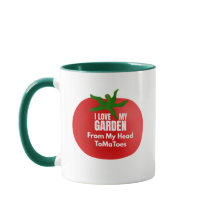 J'Aime Mon Jardin De La Tête Aux Tomates Mug À Ca