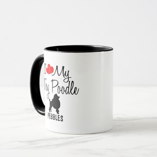 J'Aime Mon Jouet Poodle Mug (Devant gauche)