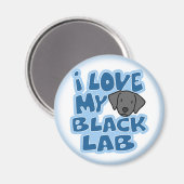J'Aime Mon Magnet Black Lab (Recto/Verso)