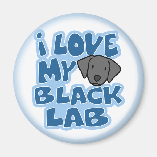 J'Aime Mon Magnet Black Lab (Devant)