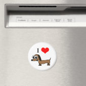 J'Aime Mon Magnet Dachshund (In Situ (Lave-vaisselle))