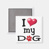 J'Aime Mon Magnet De Chien (Recto/Verso)